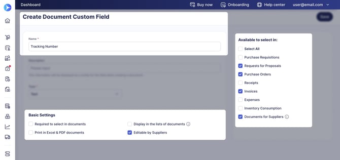 Editable CF Creation