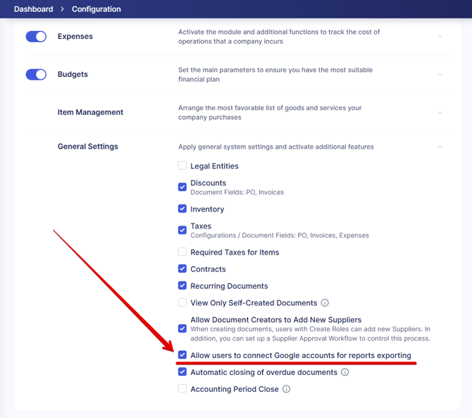 A screenshot directing to the feature in general settings