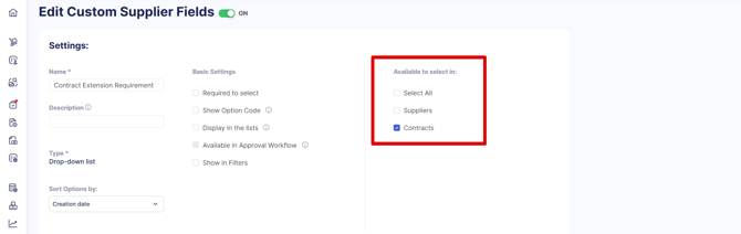 A screenshot that helps you find the Available to select in section