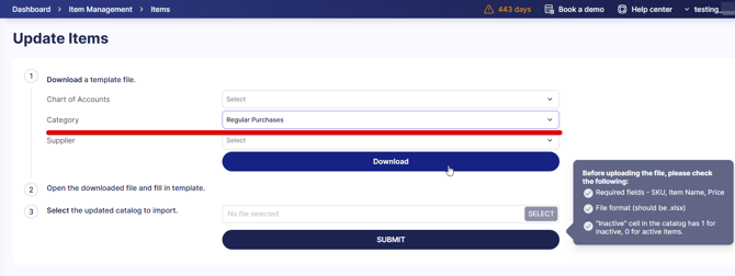 Filter Template by Category