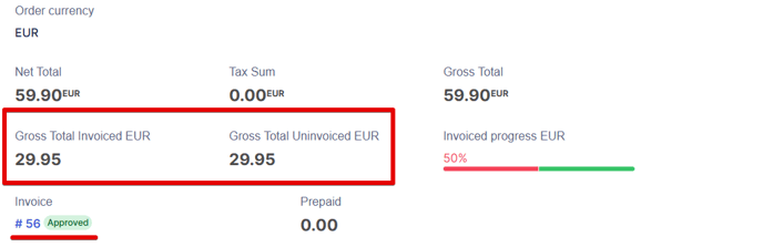 An image with total amounts shown if a PO has a receipt or an invoice