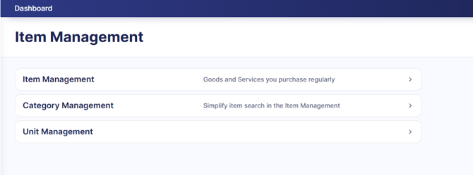 Item Management Pages