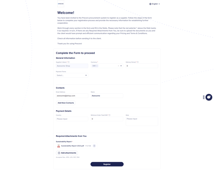 Registration Form Example