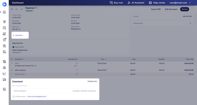 expense-notes&comments