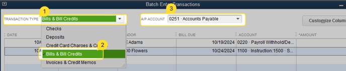 transaction type