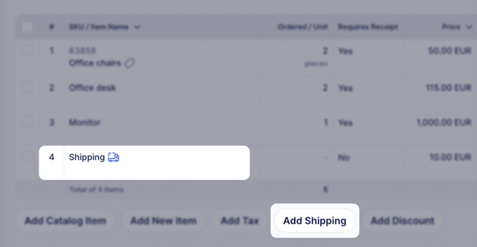 shipping