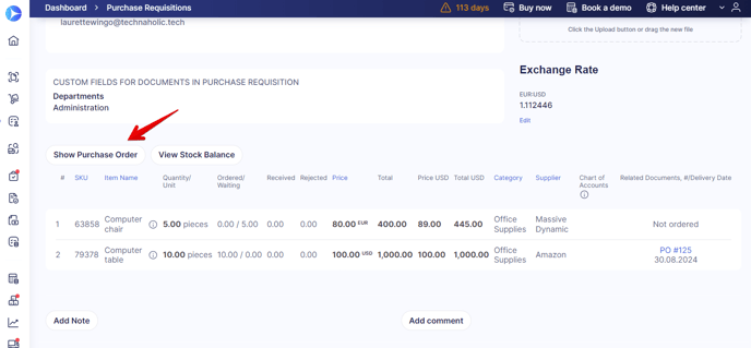 show purchase order-2