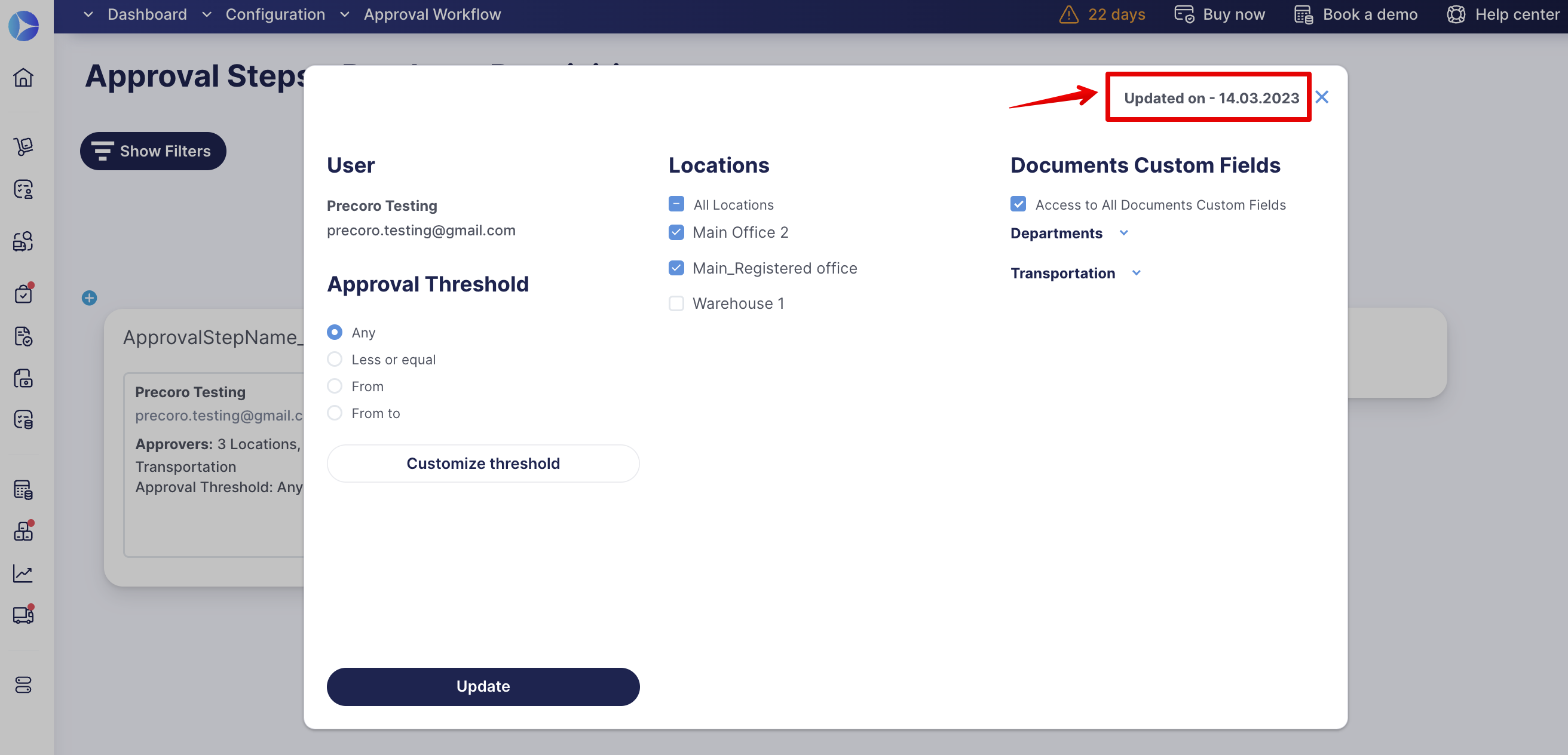 Re-design of the incoming invoice approval at METRONOM